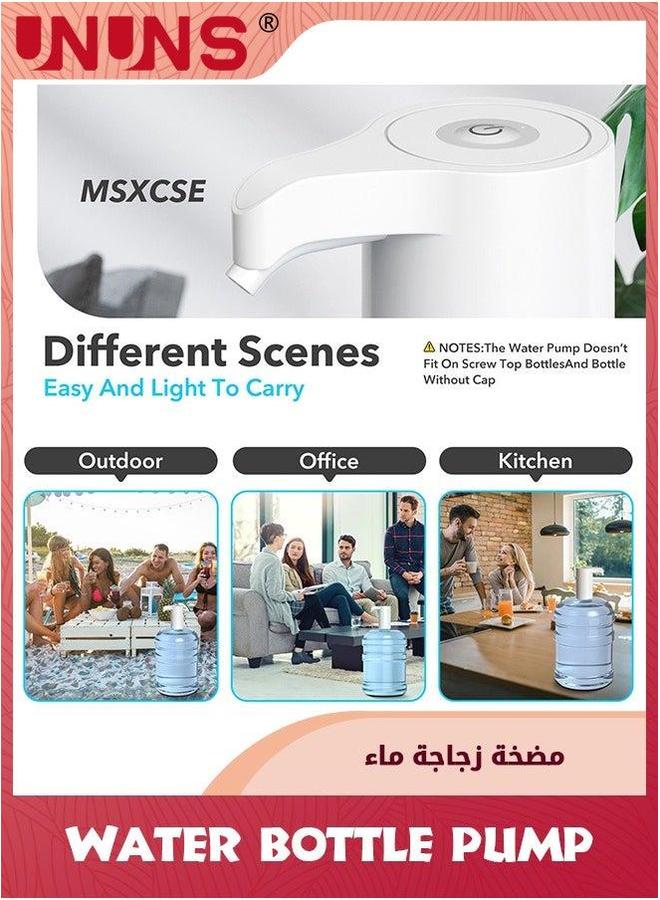 UNUNS Electric Water Bottle Pump,Water Dispenser,USB Charging Drinking Dispenser,Universal Pump For 5 Gallon Jugs Bottles,Portable Dispenser Home Camping - Image 3