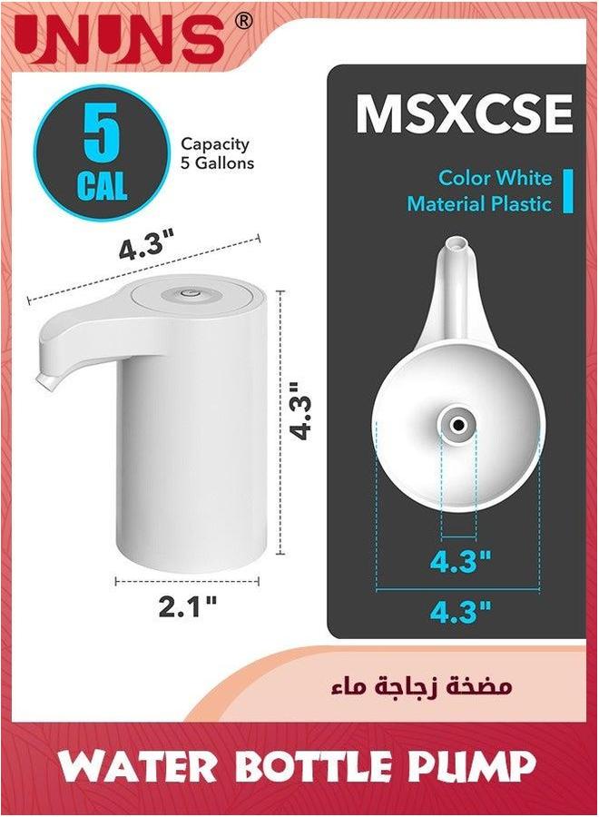 UNUNS Electric Water Bottle Pump,Water Dispenser,USB Charging Drinking Dispenser,Universal Pump For 5 Gallon Jugs Bottles,Portable Dispenser Home Camping - Image 2