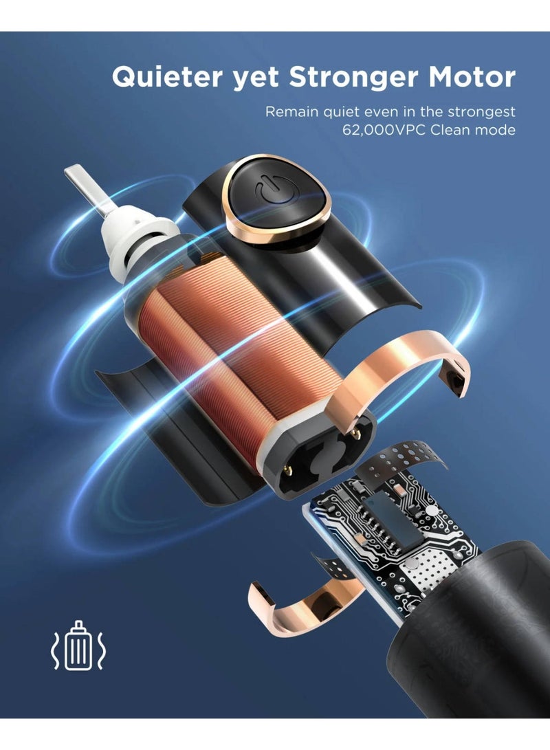 Fairywill P11 Ultrasonic Portable Electric Toothbrush with 8 Brush Heads and Travel Case Set, 62,000 VPC Maglev Motor, 30 Days Battery Life, High Water Resistant - Image 2