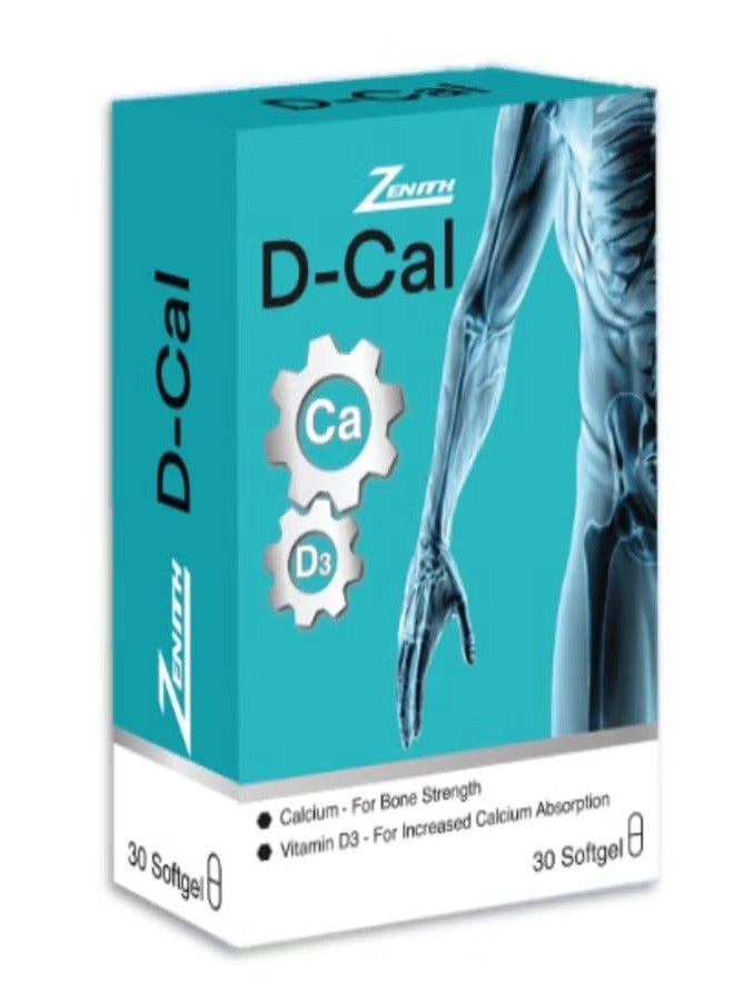 Zenith D-Cal Vitamin D3 And Calcium, 30 Softgel
