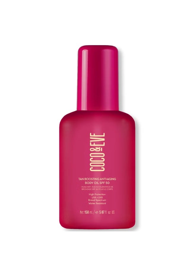 Coco & Eve Tan Boosting Anti-aging Body Oil SPF50 - Image 1
