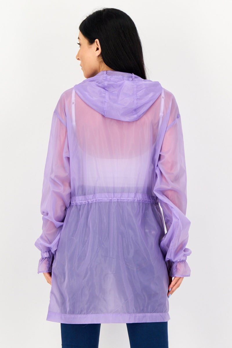 Cropp جاكيت واقي من الرياح بأكمام طويلة للنساء، بنفسجي - Image 3