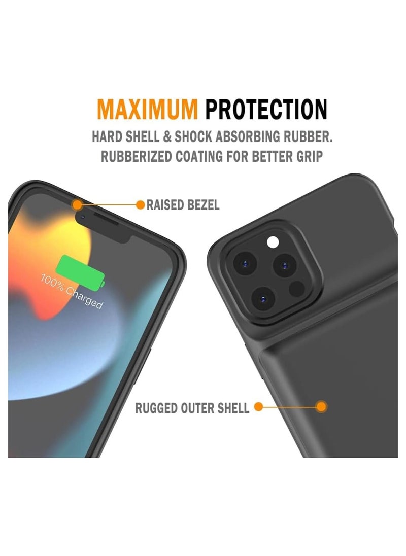 Generic - iPhone 13 Promax 12 Promax Battery Case for iPhone 13 Pro Max 12 Pro Max Battery Case,Idealforce 4500mAh Support SYNC Data Wired Headset External Backup - Image 1