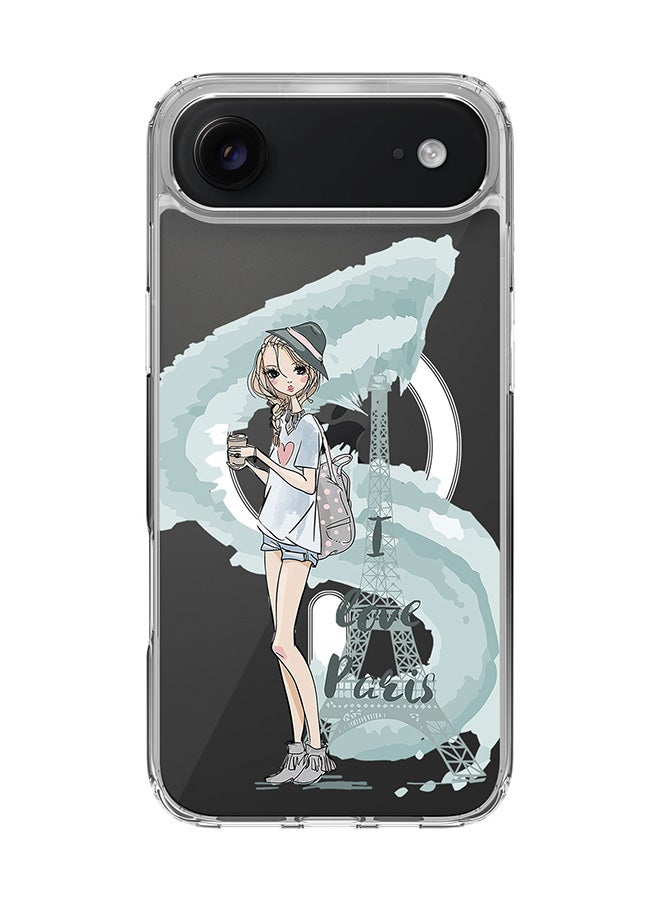 Stylizedd Classic Clear MagSafe Case for iPhone 17 Air , Hybrid Soft Case Flexible Edges Anti Drop TPU PC Gel Thin Transparent Cover [ Designed for iPhone 17 Air ] -  I Love Paris
