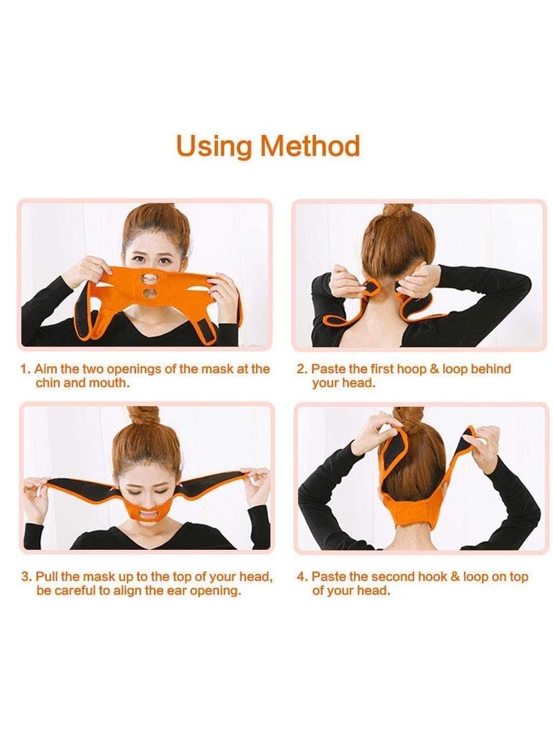 Double Chin Reducer, Face Slimming Strap, Reusable v line lifting mask Facial Slimming Strap, Face Lifting Belt, Anti- Wrinkle Face Mask, Chin Strap for Double Chin for Women - Image 4