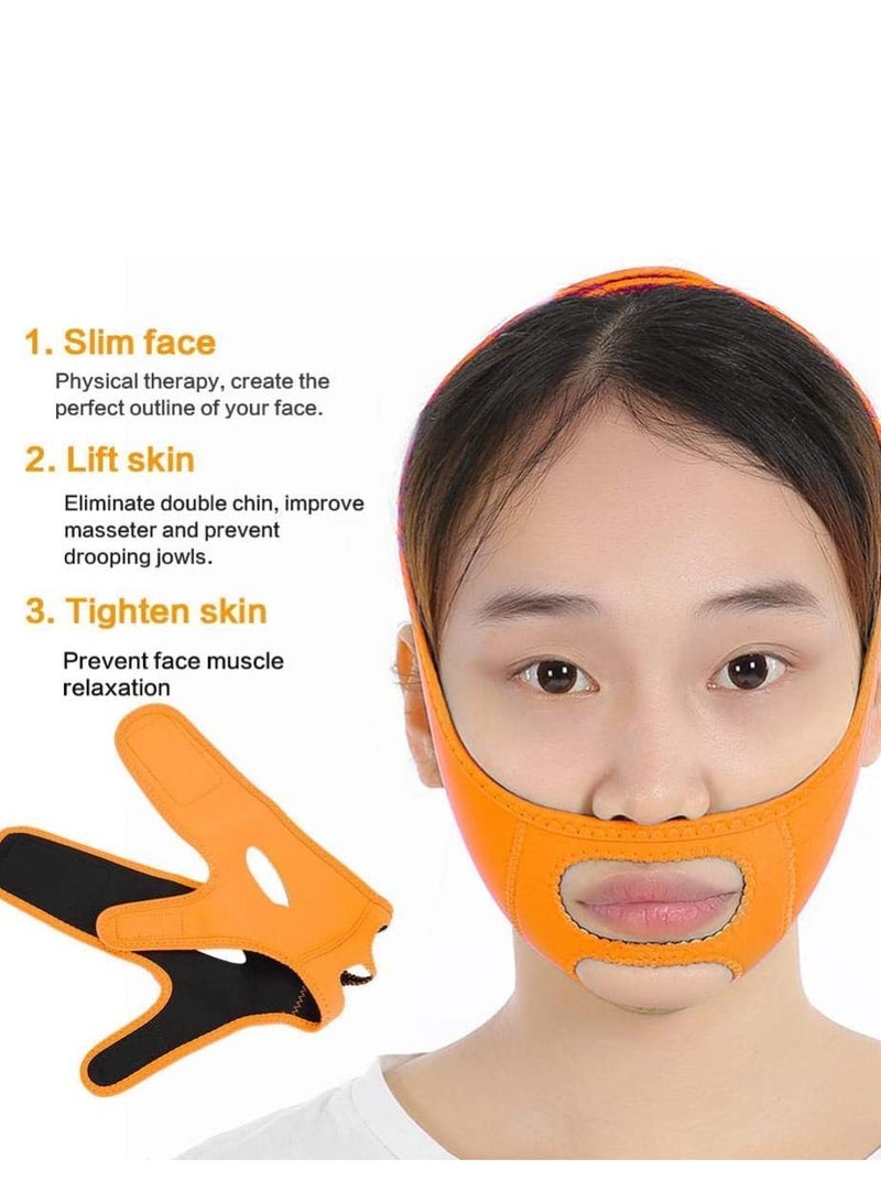 Double Chin Reducer, Face Slimming Strap, Reusable v line lifting mask Facial Slimming Strap, Face Lifting Belt, Anti- Wrinkle Face Mask, Chin Strap for Double Chin for Women - Image 3