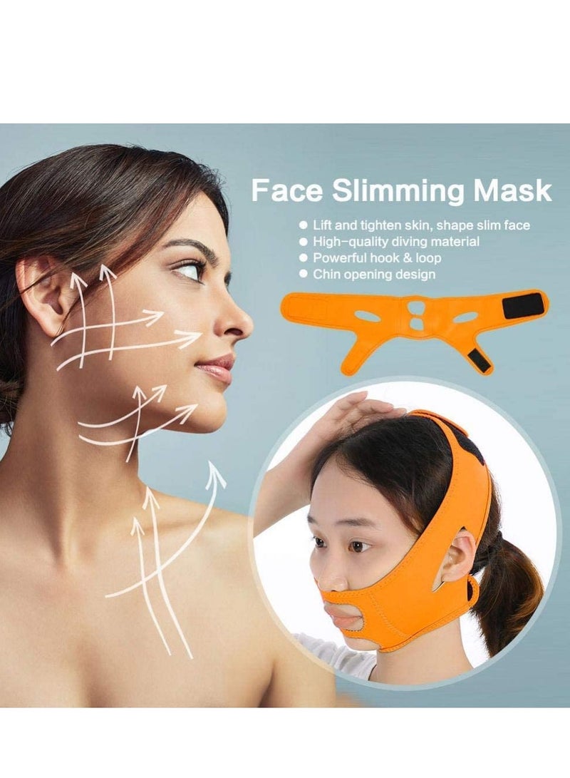 Double Chin Reducer, Face Slimming Strap, Reusable v line lifting mask Facial Slimming Strap, Face Lifting Belt, Anti- Wrinkle Face Mask, Chin Strap for Double Chin for Women - Image 2