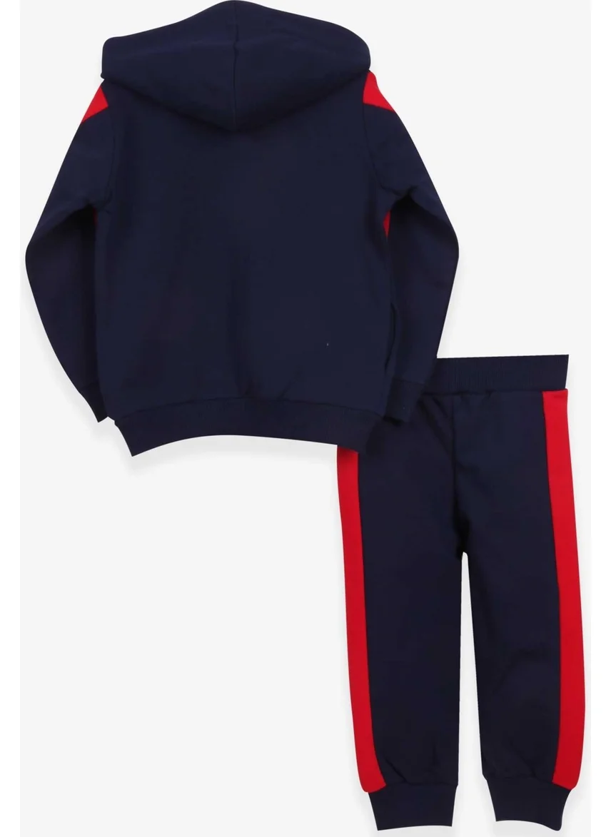 Breeze Boys Tracksuit Suit Bear Printed Navy (1-4 Years)