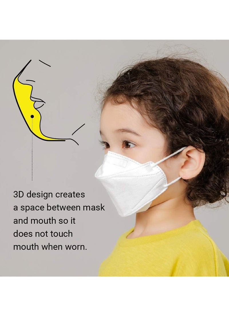 Dr. Puri - Pack Of 20 Pieces KF94 Face Mask Micro Dust Protection Face Mask Premium Kids Face Mask Small White KF94 Kids Face Mask - Image 1