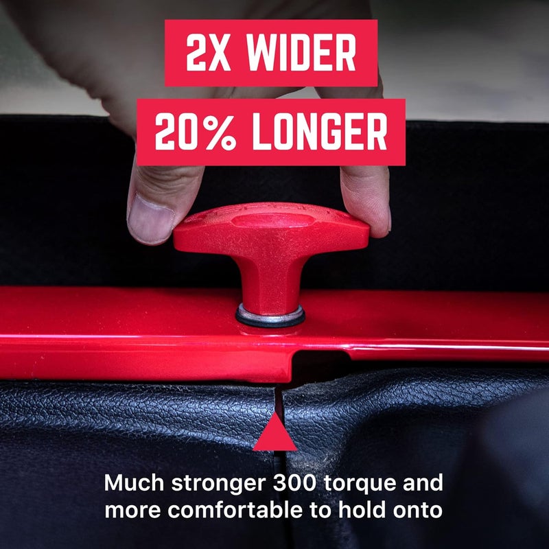 GPCA Quick-Release Tie Down Anchor/T-Handle Bolts Set for Jeep Wrangler - Red, 6 Packs - Image 4