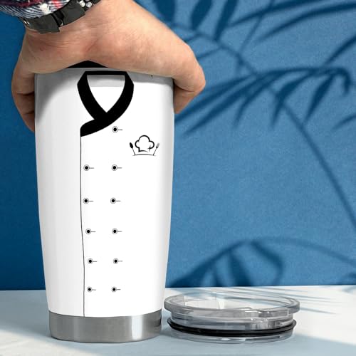 SANDJEST Chef Tumbler 20oz Stainless Steel Insulated Tumblers Coffee Travel Mug Cup Chefs Gifts for Birthday, Christmas, Cook Lovers - Image 5