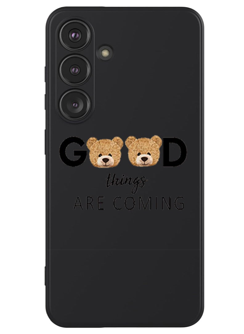 Theodor Protective Slim Fit Case Liquid Silicone Cover with Full Body Protection Anti-Scratch Shockproof Case For Samsung Galaxy S24 Plus (Black) - Good thingsa are coming - Image 1