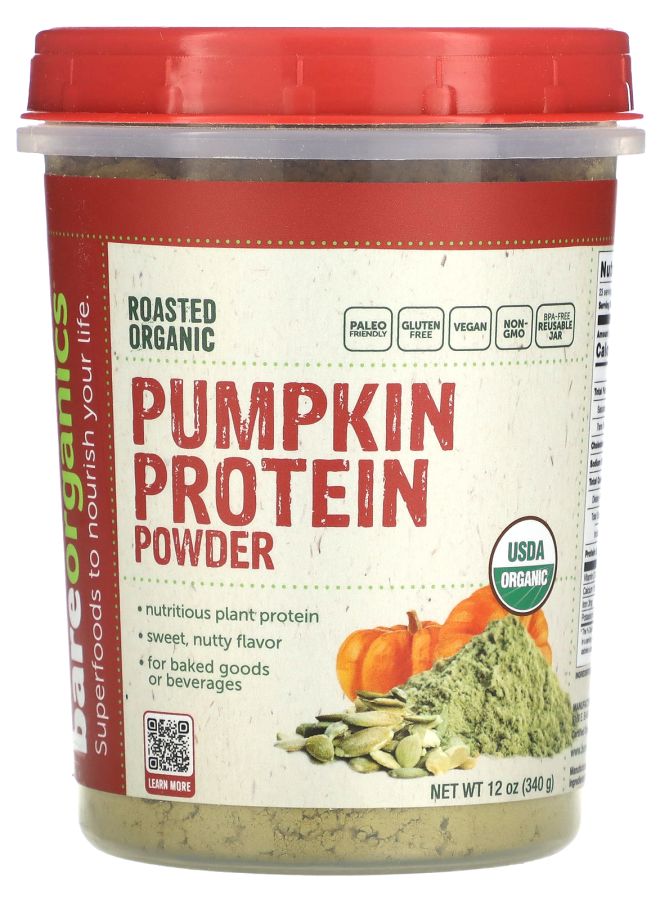 BareOrganics Roasted Organic Pumpkin Protein Powder 12 oz (340 g) - Image 1