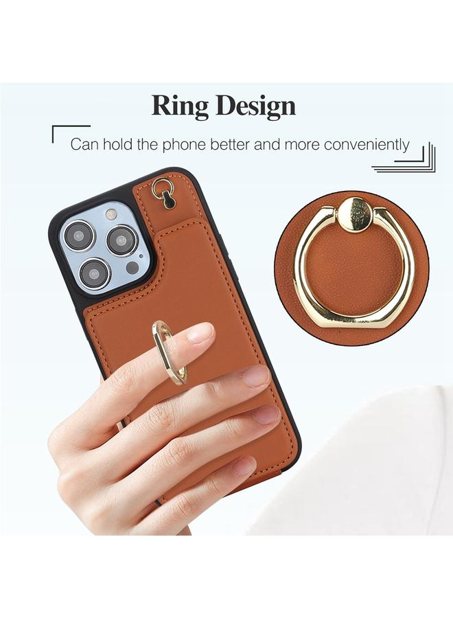 زبون حافظة هاتف iPhone 11 YM005 بملمس الجلد وحقيبة بطاقات مع حبل طويل - Image 4