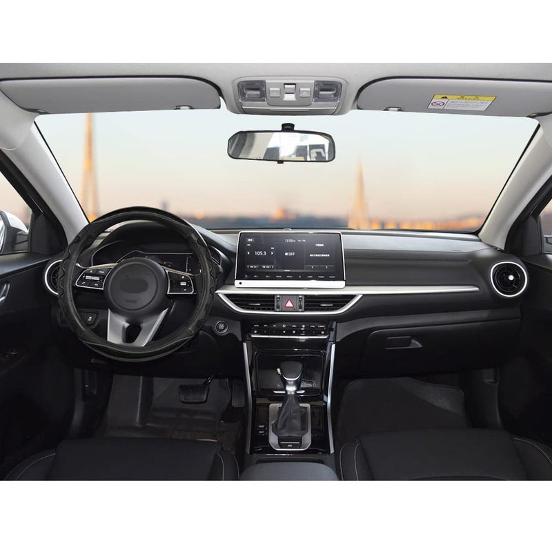 GIANT PANDA Steering Wheel Cover for Kia Soul,Sportage,Forte,Optima,Telluride(3D Honeycomb-Black-Standard Size) - Image 3