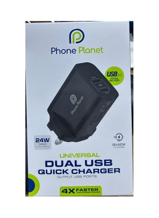 Black 24W Dual USB Wall Charger for Multiple and Efficient Charging from iPhone Plant - pzsku/Z3F74CE8C157B54223BB7Z/45/_/1718878212/78c73fce-340f-4eb4-bfcf-1d8fc4c5c6f2