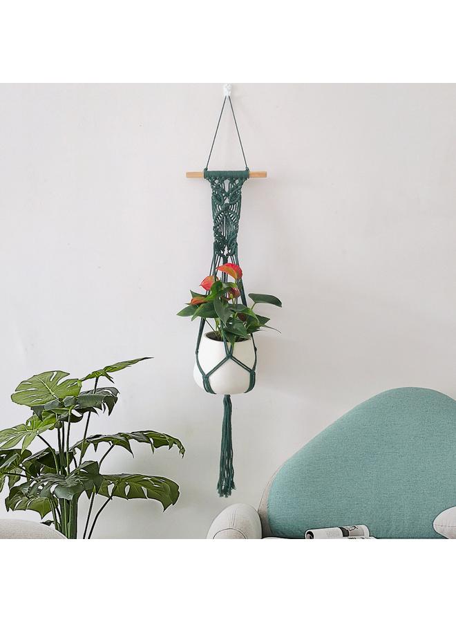 Bluejw New Nordic Style Hand-woven Tapestries Cotton Rope Hanging Basket Plant Decorative Potted Mesh Bag Tassel Decorative Wall Hanging  - Image 3