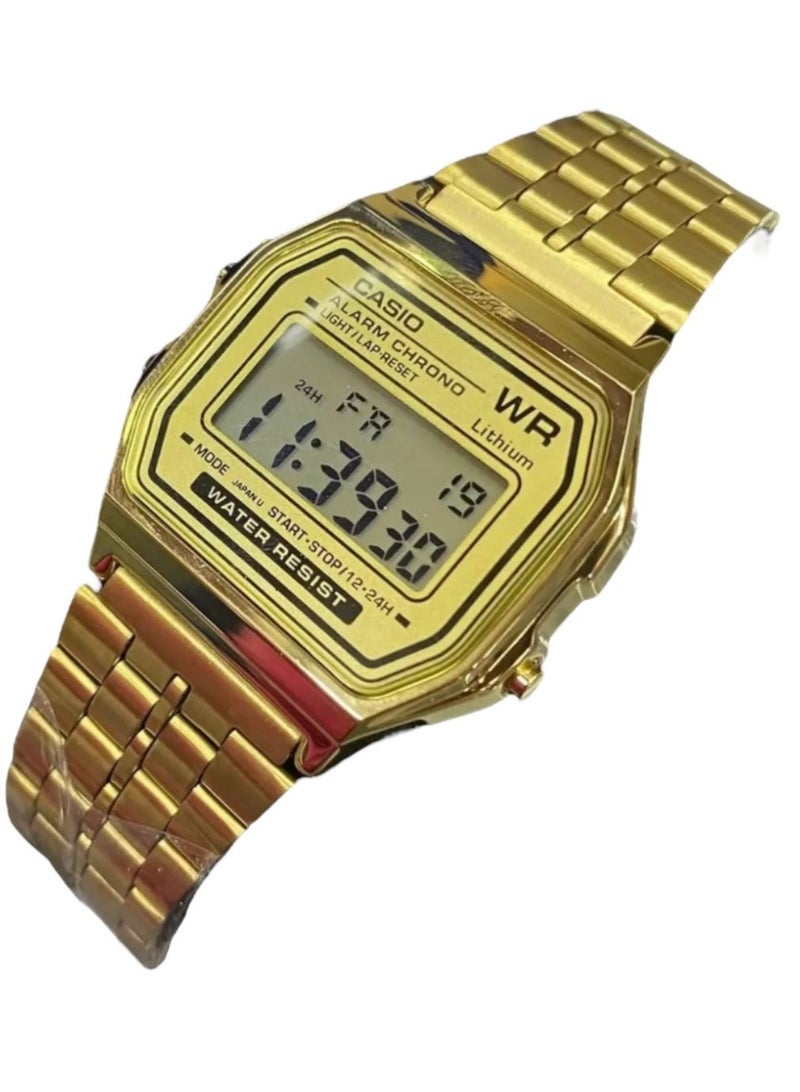 CASIO RETRO Collection GOLD Unisex Adults Watch A159W, GOLD , Bracelet MODEL MEN & Women Watch Steel Belt - Image 3