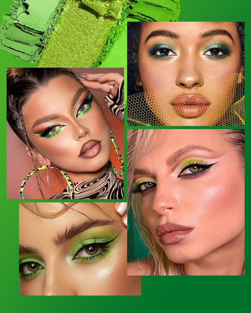 MAKI YIKA Green Eyeshadow Palette Green Eye Shadow for Women Long Lasting Makeup Pigmented & Ultra Blendable Matte Eyeshadows, 9Green - Image 4