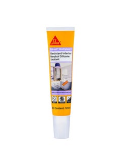 SIKA SIKA - Silicone sealant in tube form - Sikasil MultiPlus/T - Sanitary sealant - Nozzle application - Anti-fungal and mould-resistant - 120 ml - White  - Image 1