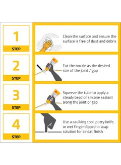 SIKA SIKA - Silicone sealant in tube form - Sikasil MultiPlus/T - Sanitary sealant - Nozzle application - Anti-fungal and mould-resistant - 120 ml - White  - Image 4