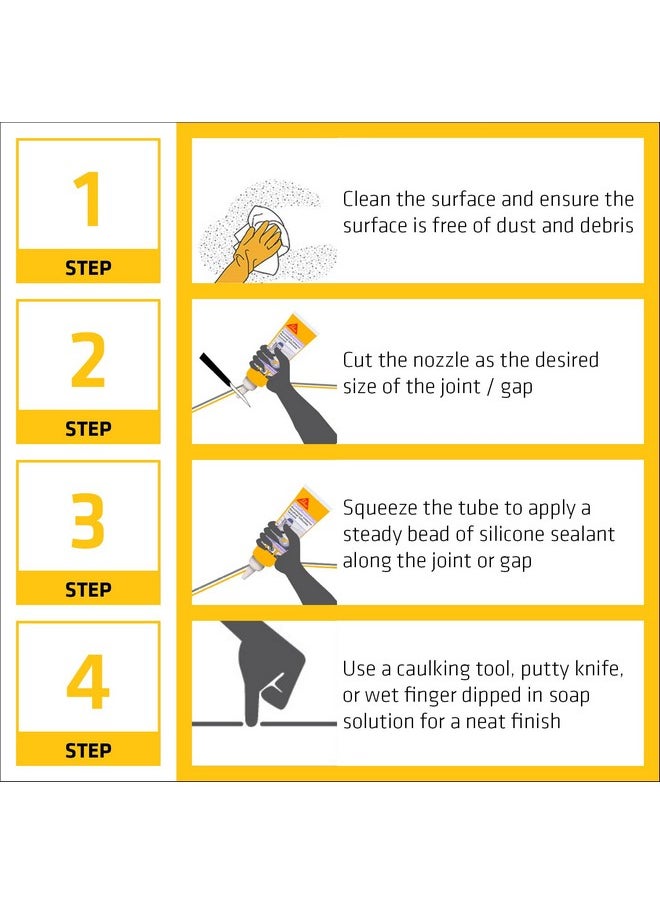 SIKA - SIKA - Silicone sealant in tube form - Sikasil MultiPlus/T - Sanitary sealant - Nozzle application - Anti-fungal and mould-resistant - 120 ml - White - Image 1