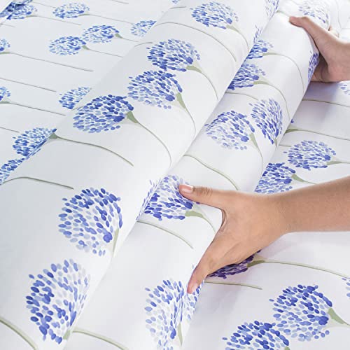 Spread Spain The White Cotton Print Bedsheet, 500 Thread Count Super King Size with Two Pillow Cases (Indigo) - Image 2
