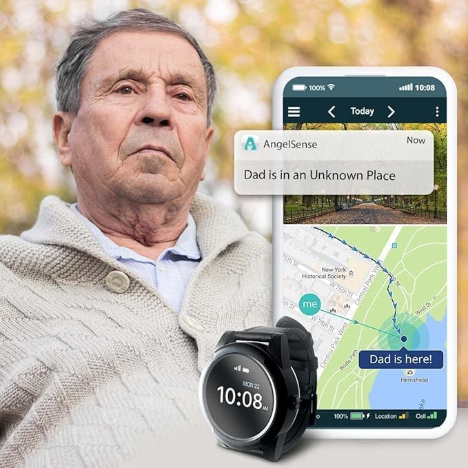 AngelSense Assistive Technology Watch with GPS Tracker for Special Needs, Autism, Elderly with Dementia or Alzheimer's - SOS Button, 2-Way Speakerphone, Live Tracking Alerts, AI-Powered - Subscription Required - Image 3
