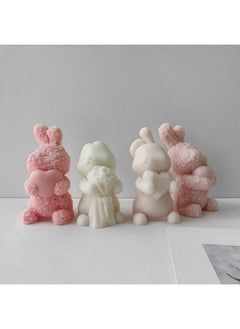 Generic Bear Aromatherapy Candle Mold Diy Valentine's Day Handmade Soap Expansion Stone Gift Chocolate Silicone Baking Tool-Specifications:Bow Bear (10cm)J-0197  - Image 5