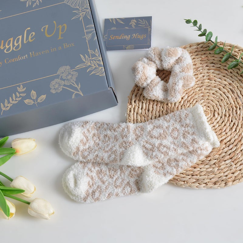 JOOJA Birthday Box Care Package Get Well Soon Gift Baskets Self Care Gifts for Women, Birthday Gift Basket for Her, Leopard Print Gifts for Women Mom Wife Daughter Sister Friends Leopard Khaki - Image 5