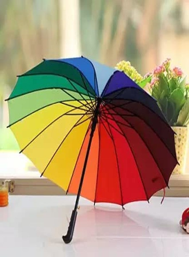ASBK Rainbow Umbrella for Boys and Girls, Fashionable, Multi-color (MEDIUM) - Image 2