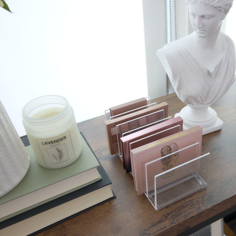 InterDesign iDesign The Sarah Tanno Collection Plastic Cosmetics and Makeup Palette Organizer, 7-Compartment, Clear, 20.3 cm Ã— 10.1 cm Ã— 7.6 cm - Image 3