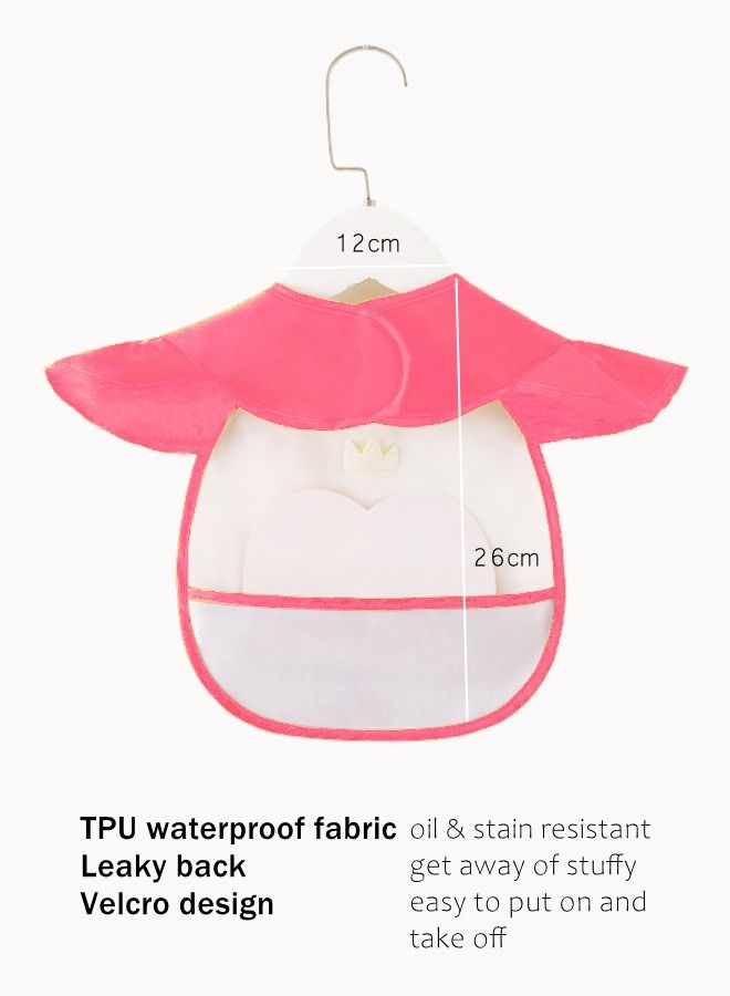 WooFree Waterproof Baby Bib Pink - Image 2