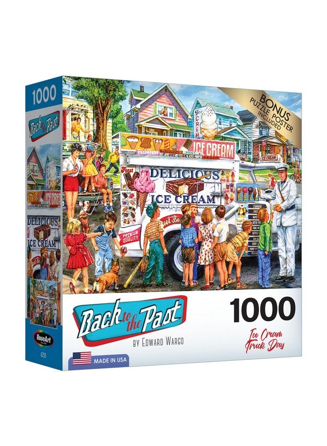 RoseArt - Back to The Past - Ice Cream Truck Day - 1000 Piece Jigsaw Puzzle for Adults - Image 2