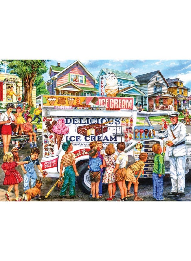 RoseArt - Back to The Past - Ice Cream Truck Day - 1000 Piece Jigsaw Puzzle for Adults - Image 1