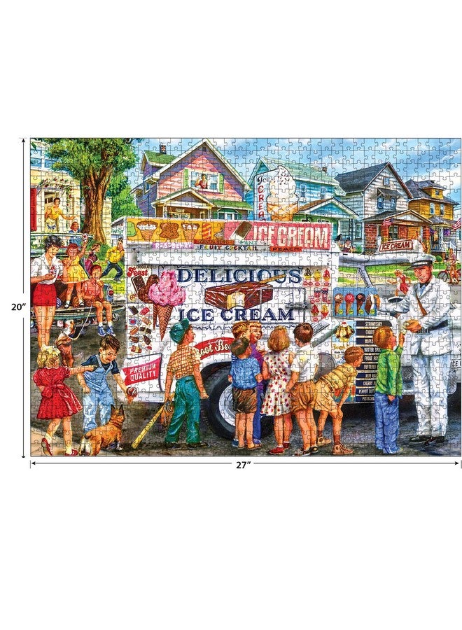 RoseArt - Back to The Past - Ice Cream Truck Day - 1000 Piece Jigsaw Puzzle for Adults - Image 3