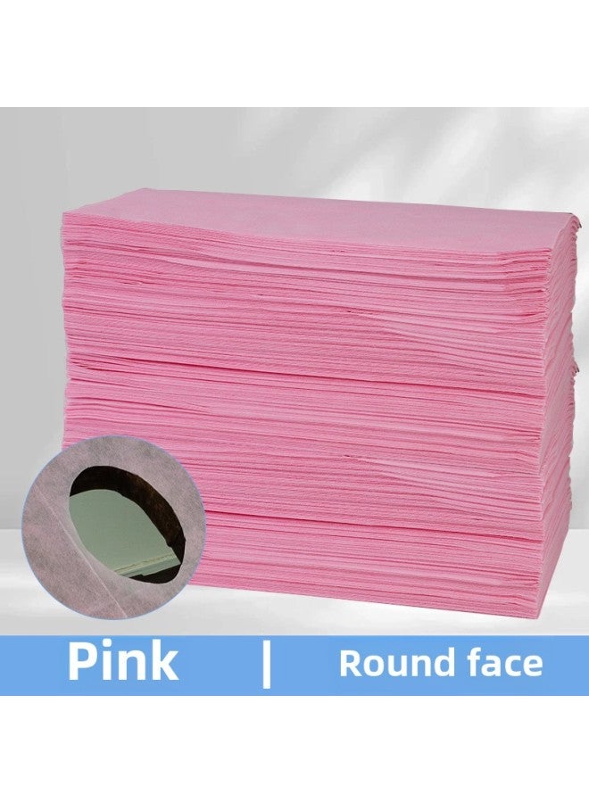 إسكدنيا ملاءة سرير للاستخدام مرة واحدة سميكة لتدليك صالونات التجميل مقاومة للماء والزيت ملاءة سرير تجميل غير منسوجة مع فتحة - اللون: 【وردي 【مع فتحات】】 - المواصفات: 80*180 【سميكة 50 ورقة】】 - Image 1