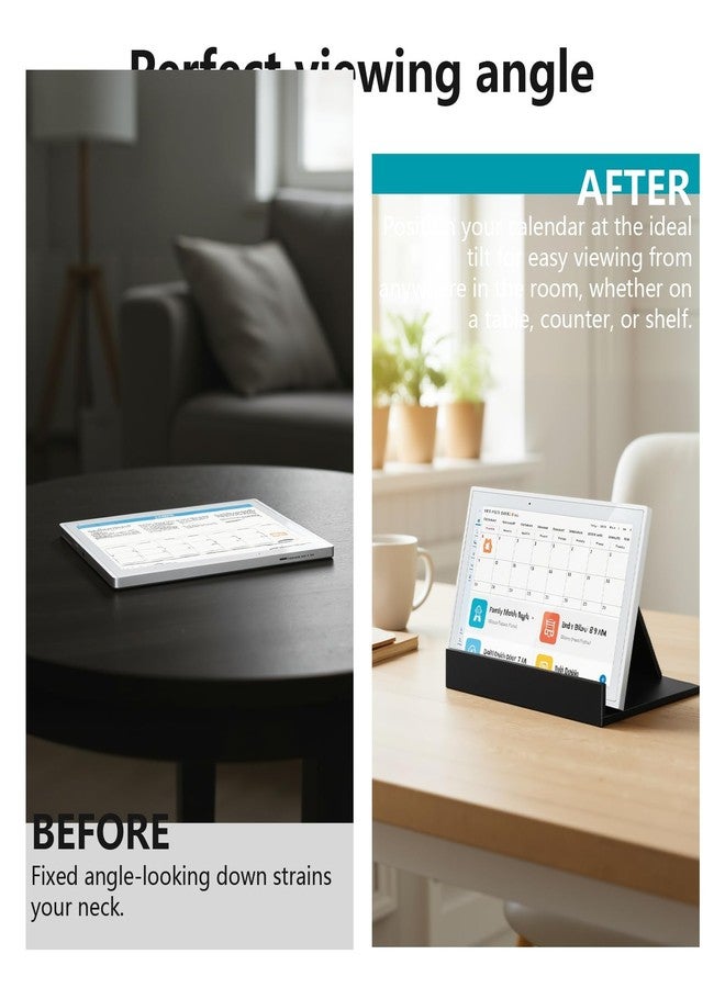 Vivid Totes Stand Compatible with Skylight Calendar Max 27 inch, No-Drill Desk Mount Base, Alternative to Wall Mount, Stable Holder for Digital Calendar Display - Image 5