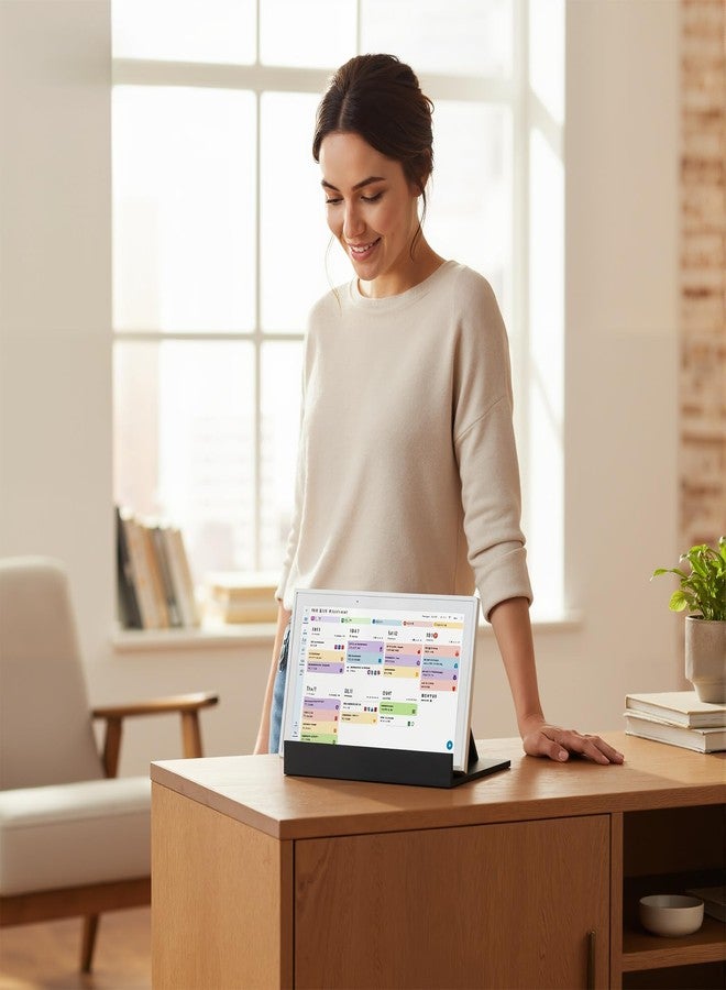 Vivid Totes Stand Compatible with Skylight Calendar Max 27 inch, No-Drill Desk Mount Base, Alternative to Wall Mount, Stable Holder for Digital Calendar Display - Image 4