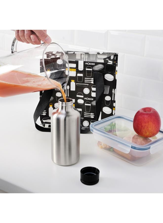 زبون قارورة ماء، ستانلس ستيل/أسود، 0.7 لتر - Image 3