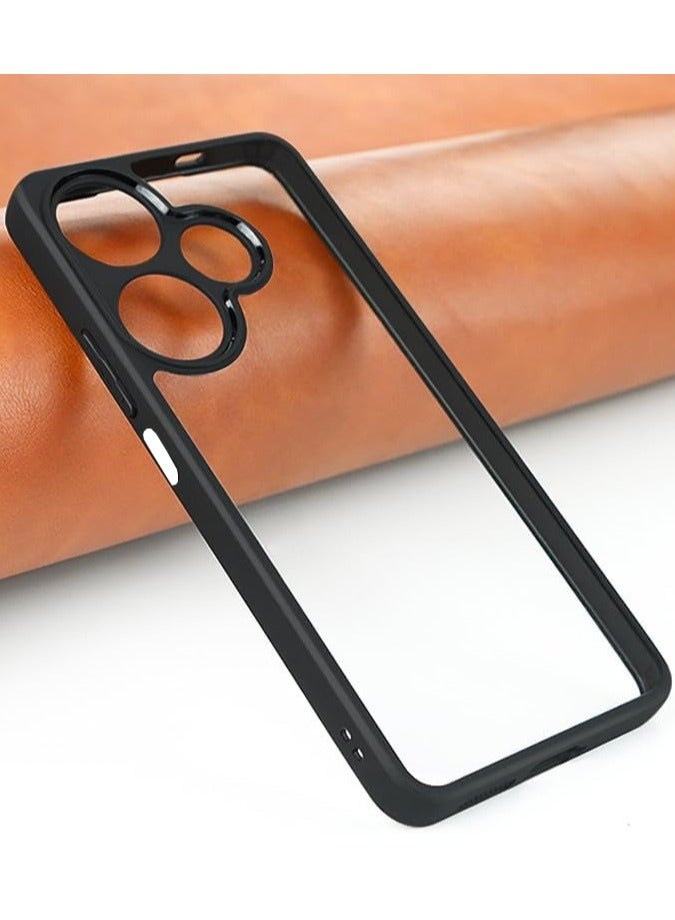 غطاء حافظة مضاد للصدمات من مادة البولي كربونات الصلبة مع إطار TPU ناعم ومضاد للاصفرار وغطاء حماية رفيع متوافق مع Xiaomi Xiaomi Redmi 13 4G / Redmi Note 13R 5G / Poco M6 4G - Image 3