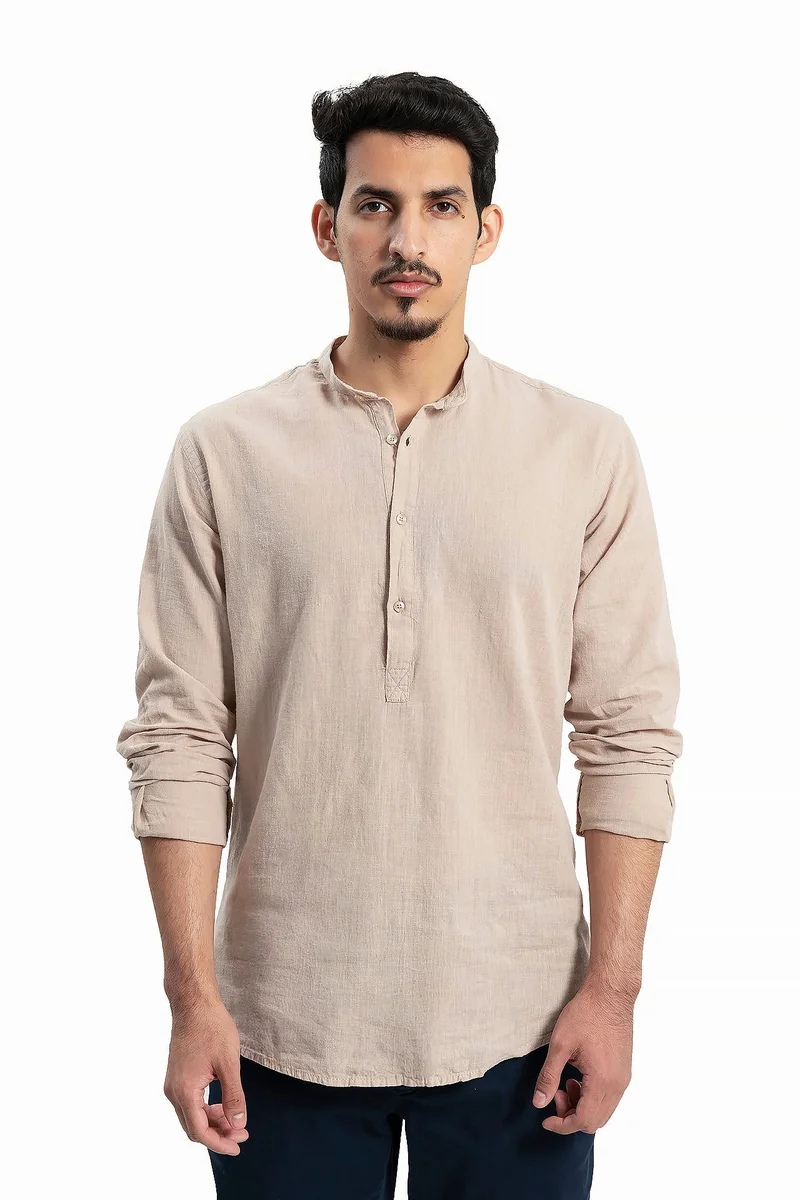 Wecre8 Men's Beige Shirt By WECRE8