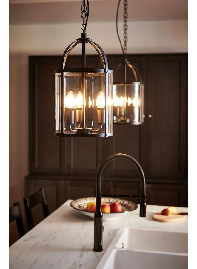 Zaboon Pendant lamp, black/transparent glass, 25 cm - Image 5
