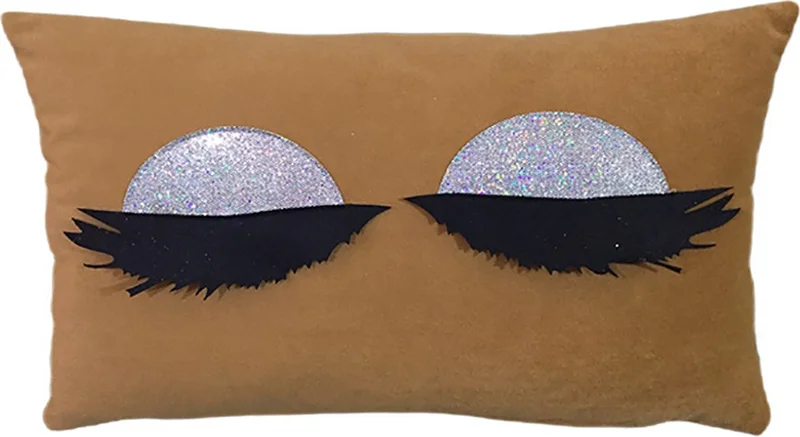 Nisahometeks Stain Resistant Erasable Eyelash Cushion Pillow Case 50*32 cm