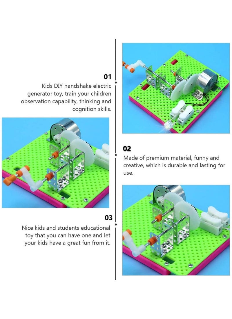 Generic - Hand Generator Toy, Hand Generator Windmill, Portable Child Plastic Primary School Students Toy, Hand Cranked Generator, Science Kit Manual Generator Toy, Science Experiments for Kids Age 6-14 - Image 1