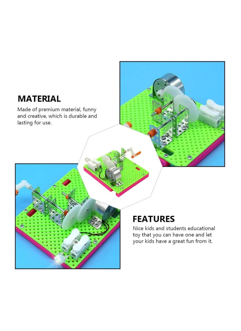 Generic - Hand Generator Toy, Hand Generator Windmill, Portable Child Plastic Primary School Students Toy, Hand Cranked Generator, Science Kit Manual Generator Toy, Science Experiments for Kids Age 6-14 - Image 1