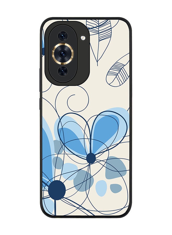 Stylizedd Rugged Black edge case for Huawei nova 10 Pro Slim fit Soft Case Flexible Rubber Edges Anti Drop TPU Gel Thin Cover - Daisy Lines - Image 1