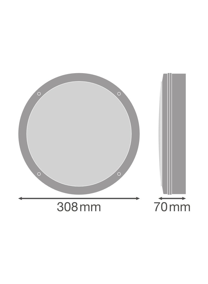 OSRAM Ledvance Surface light outdoor LED Ceiling 15W 6500k Day Light, Black Round - Image 4