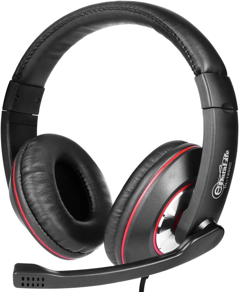 eDataLife Gaming Headset With Microphone Suitable For Fortnite And Online Games, And For Chatting During The Game Dl-1200C (Red), Medium - Image 1