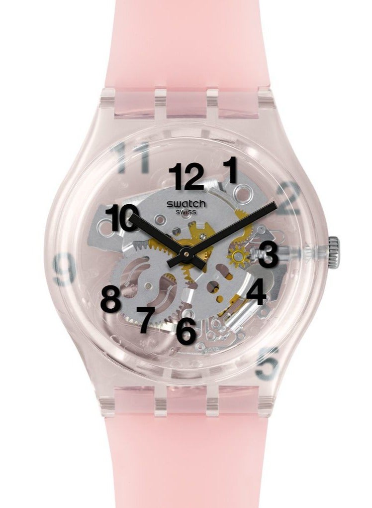 Swatch Unisex Pink Board Quartz Movement Water Resistant Wrist Watch - 34 Mm  - Image 1